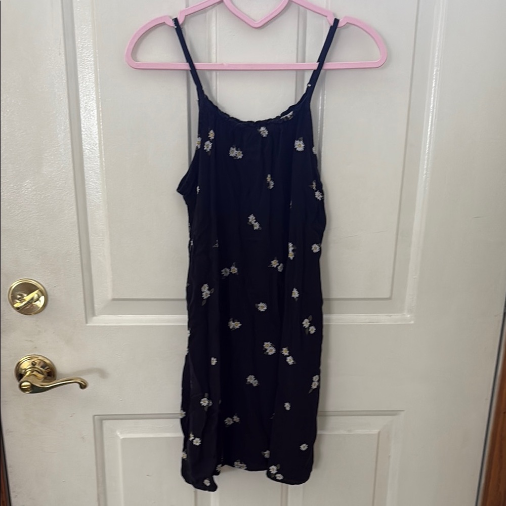 Black Floral Spaghetti Strap Dress